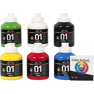 A-color - Akrylfärg - Klar - (6 x 500 ml)_0