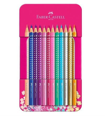 Faber-Castell - Sparkle colour pencil,12 pc in tin box (201737)_0