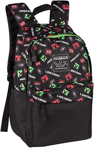 Minecraft 17 Creepy Things Backpack Green_0