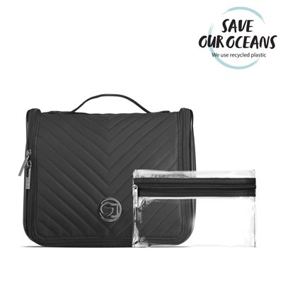 Gillian Jones - Organizer Cosmetic Bag w. Hang-up Function - Black_0