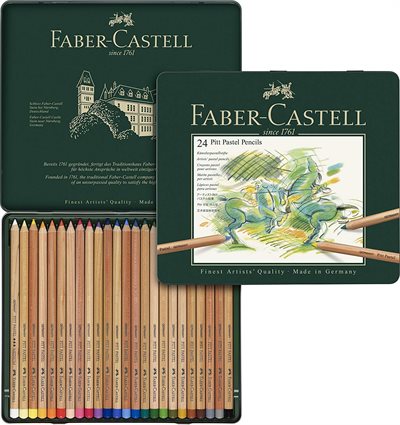 Faber-Castell - Pitt Pastel farveblyanter, tinæske med 24 stk (112124)_0