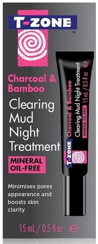 T-Zone Charcoal & Bamboo Clearing Mud Night Treatment 15 ml _0