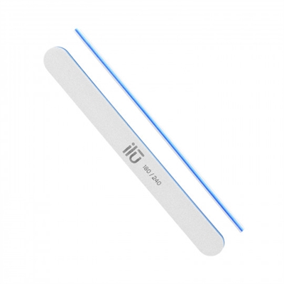 Ilu Nail File White Straight Grid 180/240 - picture