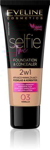 Eveline Selfie Time Foundation & Concealer 03 Vanilla 30ml_0