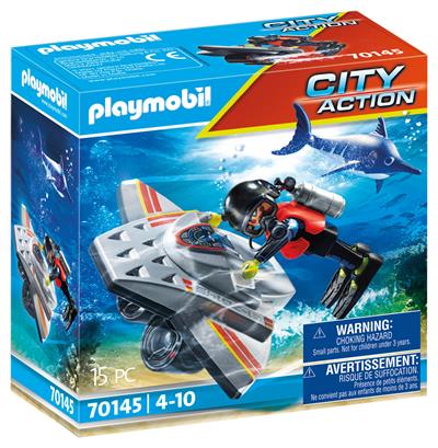 Playmobil Sjönöd: Undervattensscooter i räddningsinsats (70145)_0