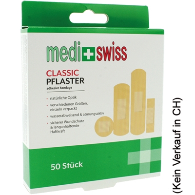 Bandage Medi+ Swiss Strips Transparent 50'_0