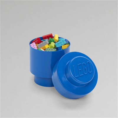 <div>LEGO Opbevaringsklods 1 Rund - Blå</div> - picture