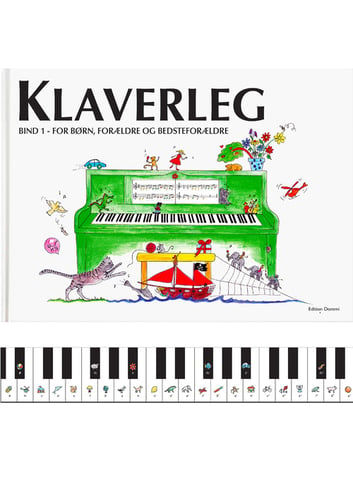Klaverleg bind 1 - for børn, forældre og bedsteforældre (grøn) - picture