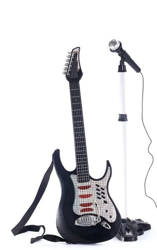 MUSIC - Elektrisk Guitar med Mikrofon og Mikrofonholder - picture
