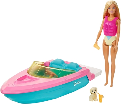 Barbie - docka och båt (GRG30) - picture