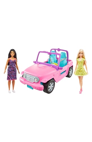Barbie - Bil og 2 Dukker (GVK02) - picture