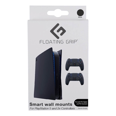 Floating Grip Playstation 5 Wall Mounts by Floating Grip - Black Bundle_0