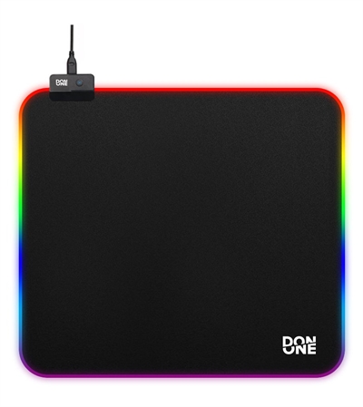 DON ONE - MP450  RGB Gaming Musemåtte LARGE med LED lys - Soft Surface  (45 x 40 CM)_0