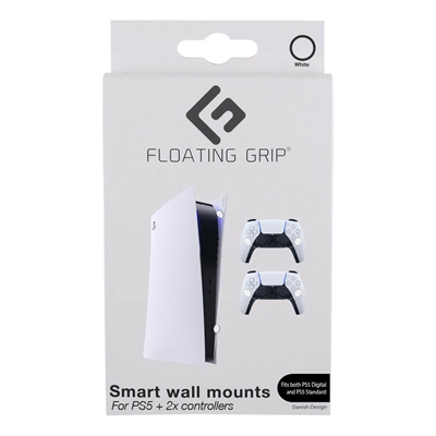 Floating Grip Playstation 5 Wall Mounts by Floating Grip - White Bundle_0