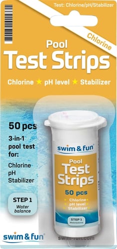 Swim&Fun Pool Test Strips pH/Klor 50 stk. - picture