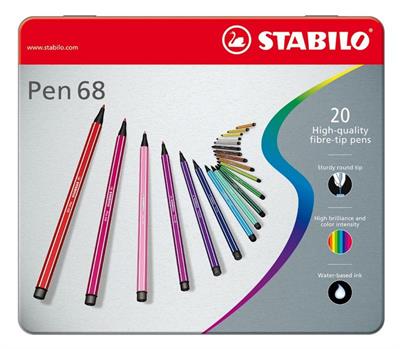 Stabilo - Pen  68 Arty - Metal Box, 20 pcs. (204053)_0