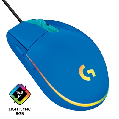 Logitech - G203 LIGHTSYNC Gaming Mus - Blå_0