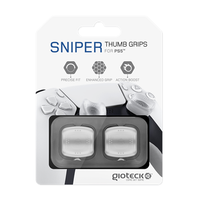 Gioteck Sniper Thumb Grips (Translucent White) - picture