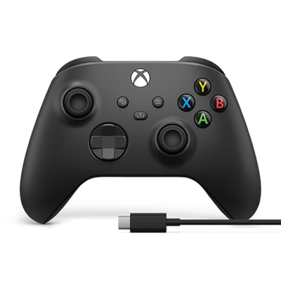 Microsoft Xbox X Wireless Controller Black + USB PC Cable - picture