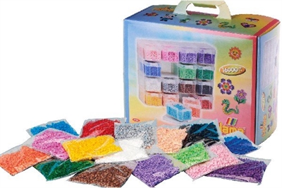 Hama  - Beads - Large Storage box w/ Midi beads & 16 compartments (6761)_0