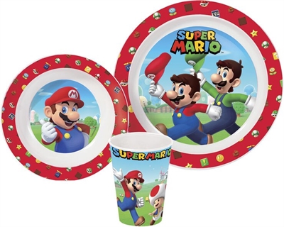 Stor - Tallerkensæt - Super Mario - picture