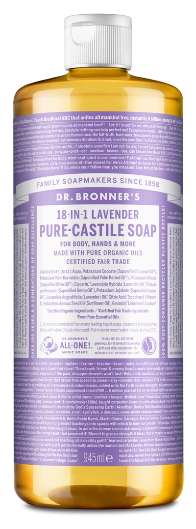 Dr. Bronner's - Pure Castile Liquid Soap Lavender 945 ml_0