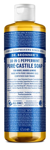 Dr. Bronner's - Pure Castile Liquid Soap Peppermint 475 ml 475 ml_0