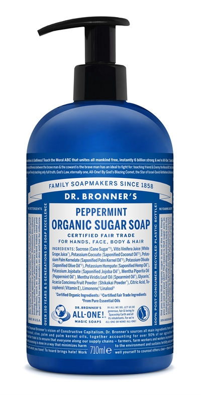 Dr. Bronner's - Organic Sugar Soap Peppermint 710 ml_0
