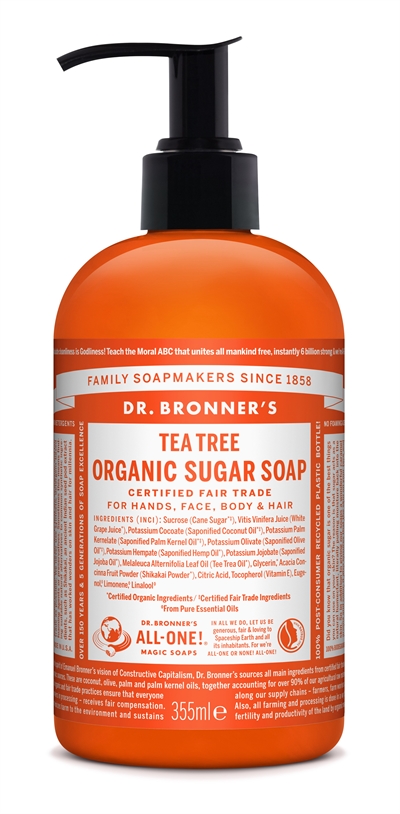 Dr. Bronner's - Organic Sugar Soap Tea Tree 355 ml_0