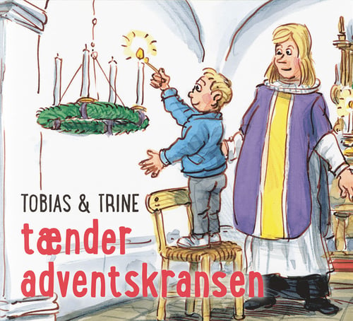 Tobias & Trine tænder adventskransen - picture