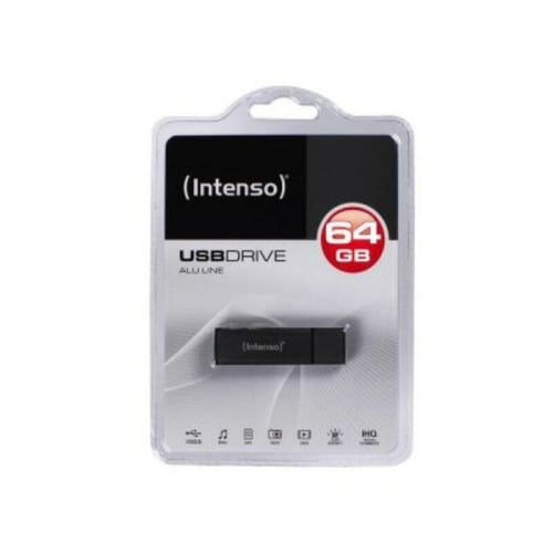 USB og Micro USB Memory Stick INTENSO ALU LINE 64 GB Antracit - picture