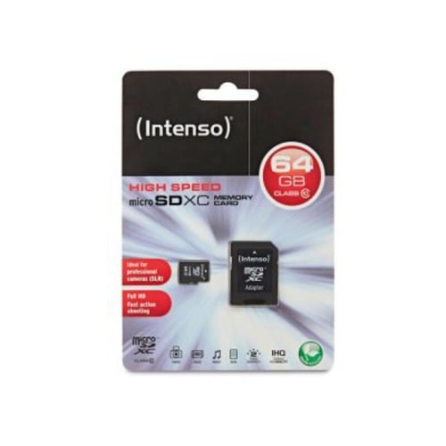 Mikro-SD-hukommelseskort med adapter INTENSO 3413490 64 GB Klasse 10 - picture