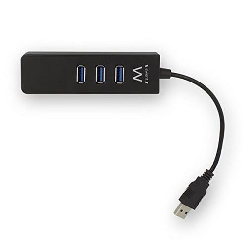 USB Hub Ewent EW1140 3 x USB 3.1 RJ45 Plug and Play_5