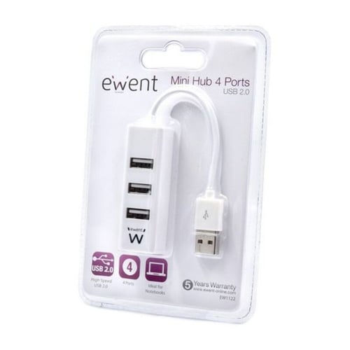 USB Hub Ewent EW1122 Hvid_3
