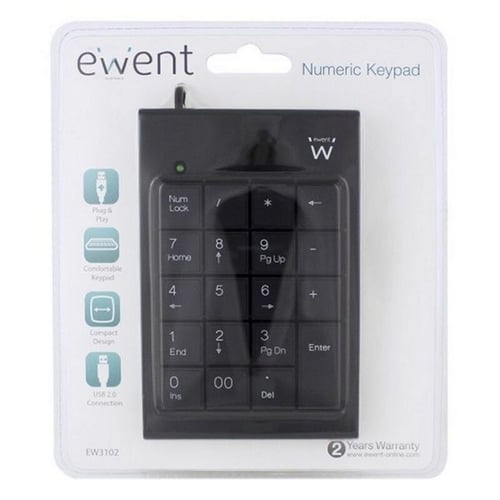 19-Key keyboard Ewent EW3102 Sort_3