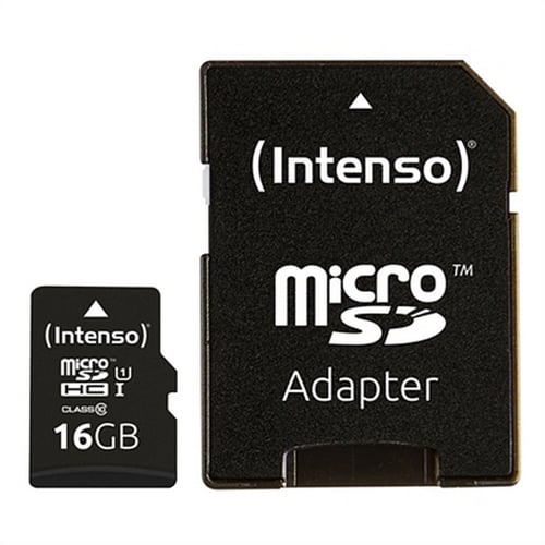 Mikro-SD-hukommelseskort med adapter INTENSO 34234 UHS-I Premium Sort, 16 GB - picture