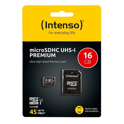 Mikro-SD-hukommelseskort med adapter INTENSO 34234 UHS-I Premium Sort, 16 GB_6