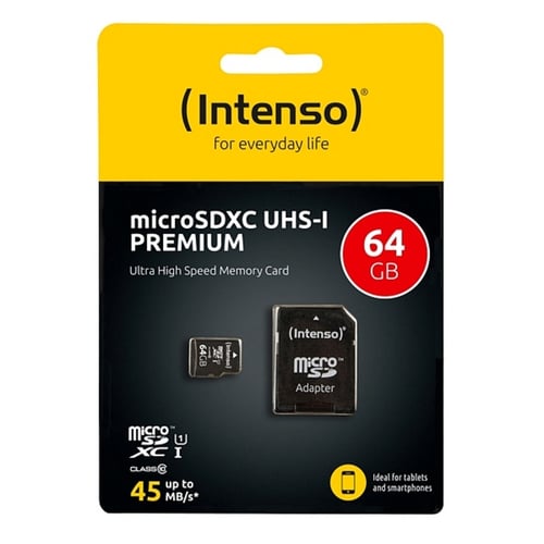 Mikro-SD-hukommelseskort med adapter INTENSO 34234 UHS-I XC Premium Sort, 64 GB_7