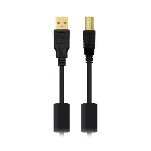 USB 2.0 A til USB B-kabel NANOCABLE 10.01.120 Sort, 2 m_0