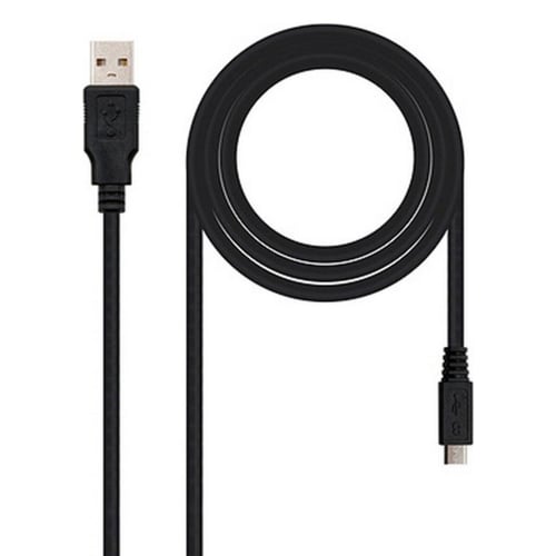USB 2.0 A til mikro USB B-kabel NANOCABLE 10.01.0500 Sort_0