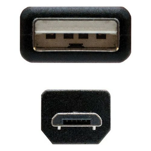 USB 2.0 A til mikro USB B-kabel NANOCABLE 10.01.0500 Sort_1
