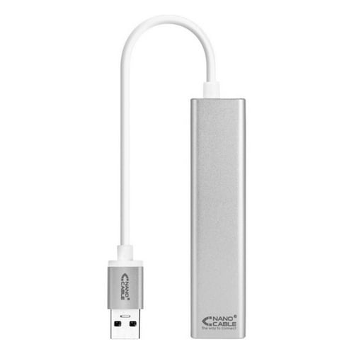 USB 3.0 Gigabit Ethernet adapter NANOCABLE 10.03.0403 Sølvfarvet_0