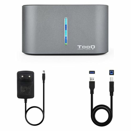 Dual dock-station TooQ TQDS-805G 2.5"-3.5" HDD/SSD SATA USB 3.0 Grå_7