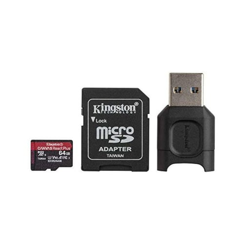 Mikro-SD Minnekort med Adapter Kingston MLPMR2/64GB 285 MB/s | Nemdag.no