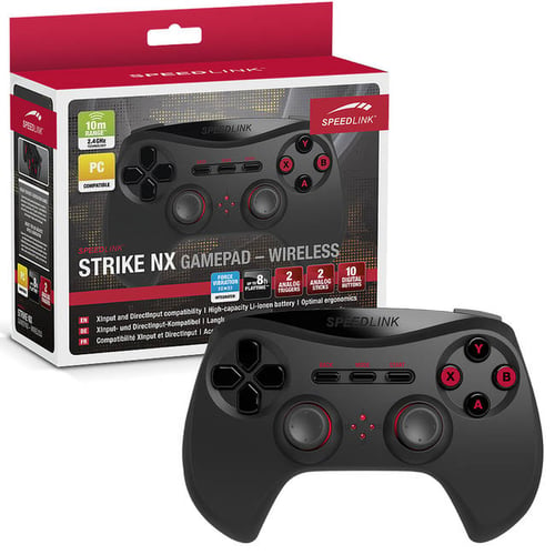 Speedlink - Strike NX trådløs gamepad til PC & PS3 10m rækkevidde - sort - picture