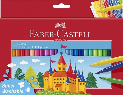 Faber-Castell - Filtpen Castle Pakke med 50 i Æske_0