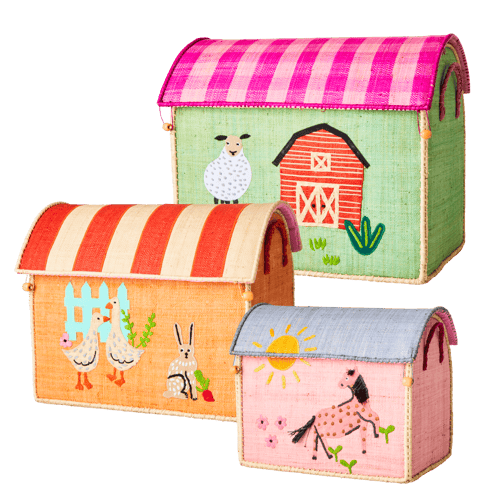 Rice - Large Set of 3 Toy Baskets  Farm Theme_0