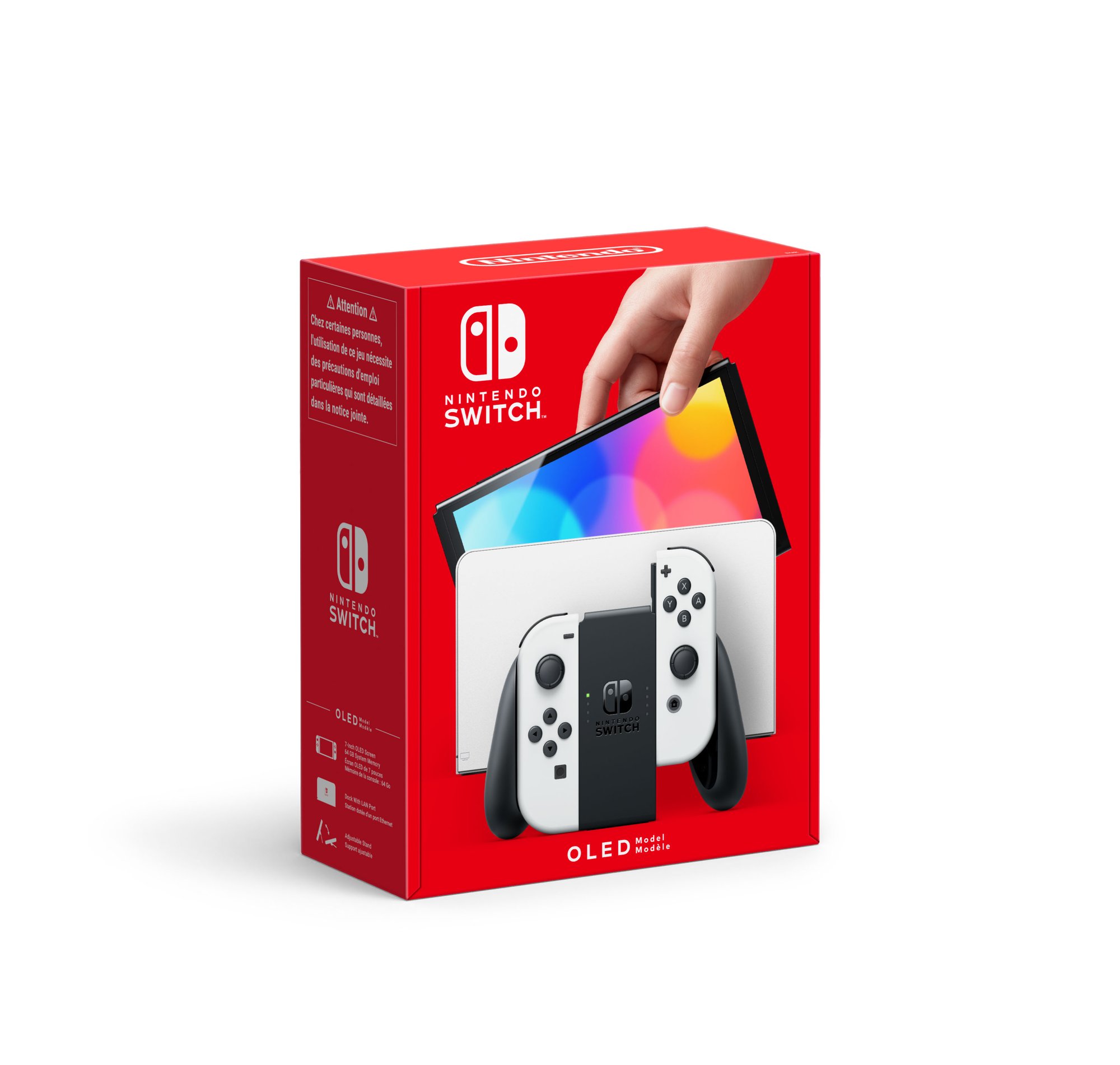 Nintendo Switch OLED Console with Joy-Con Black and White_0