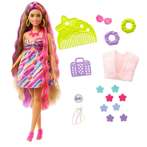 Barbie - Totally Hair - docka med blomma tema_0