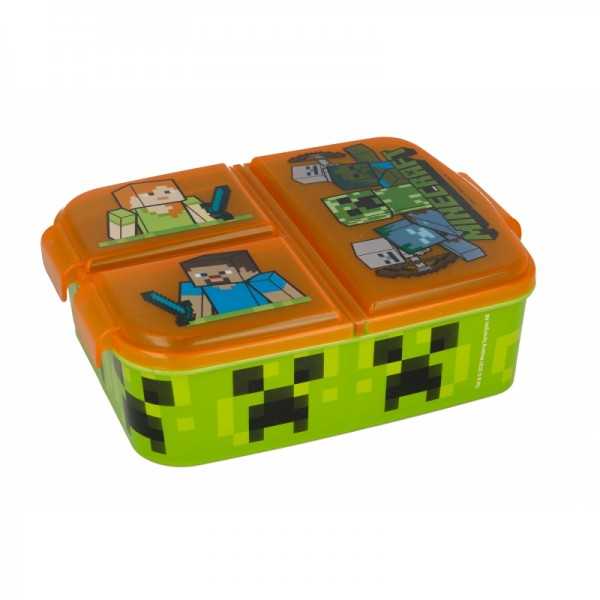 Stor - Multi Compartment Sandwich Box  - Minecraft (088808735-40420)_0